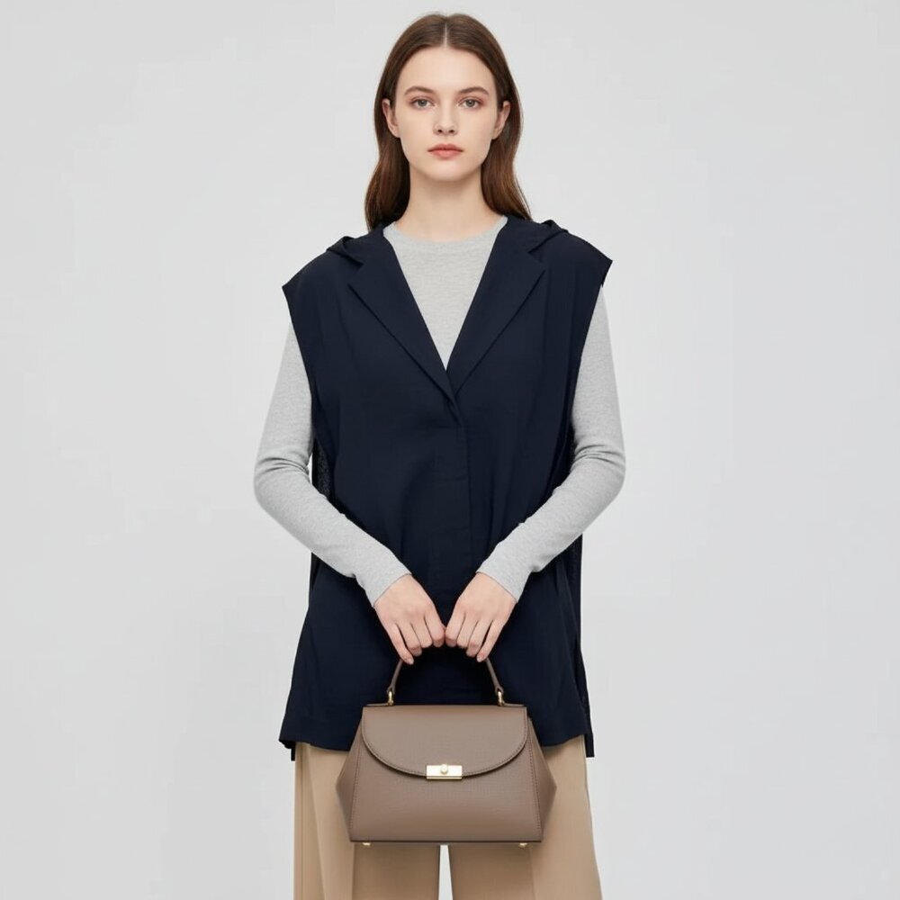 Maison Martin Margiela EUR 38 Shawl Collar Lagenlook Black Vest